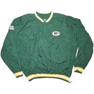 Vintage 90s Green Bay Packers Pro Line Starter Pullover Lined Windbreaker Large